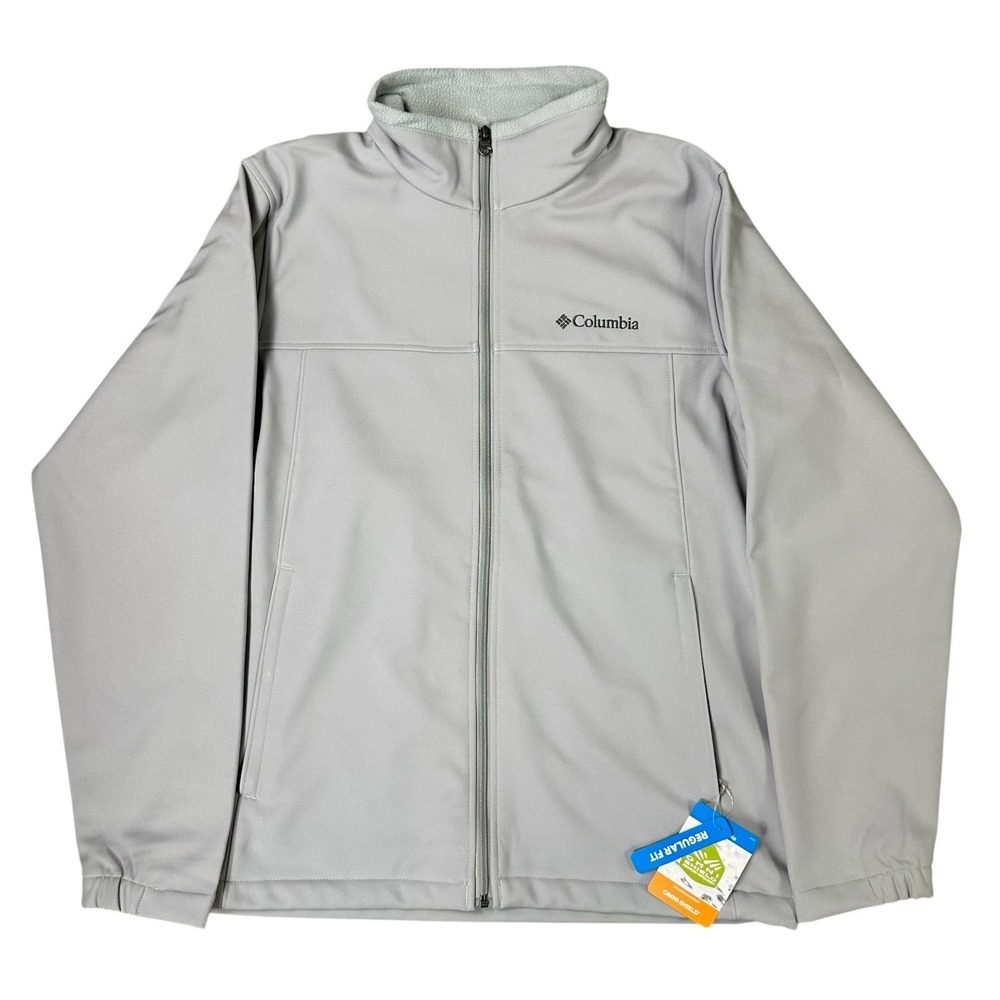 Columbia Bowen Lake II Softshell Jacket Mens Medium Gray Omni Shield NEW